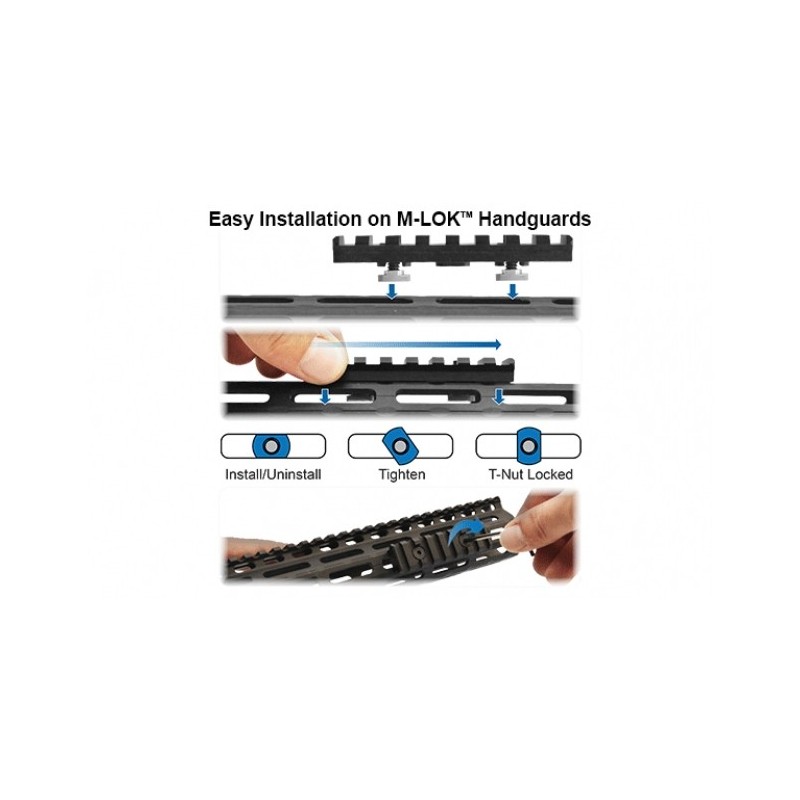   Szyna Picatinny Leapers UTG PRO M-LOK 8 slotów - 3 - Montaże