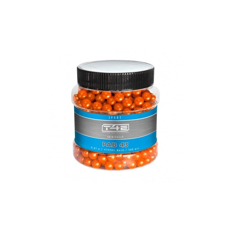   Kule z farbą T4E Sport PAB kal. .43 500 szt. pomarańczowe - 1 - INNE