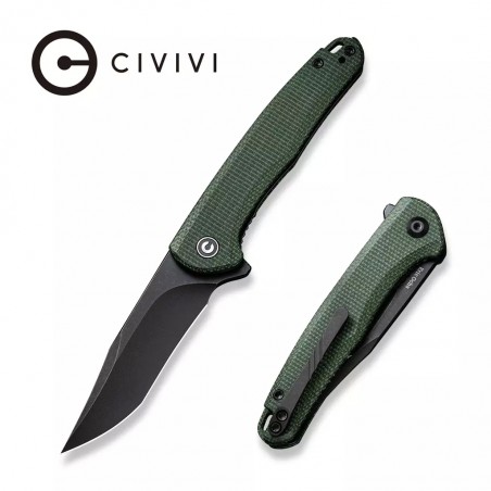 Nóż CIVIVI Mini Sandbar Green Micarta, Black Stonewashed by Eric Ochs (C20011-3)