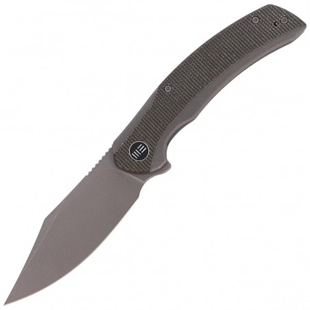 Nóż WE Knife Snick Gray Titanium / Dark Green Micarta, Gray Stonewashed (WE19022F-5)
