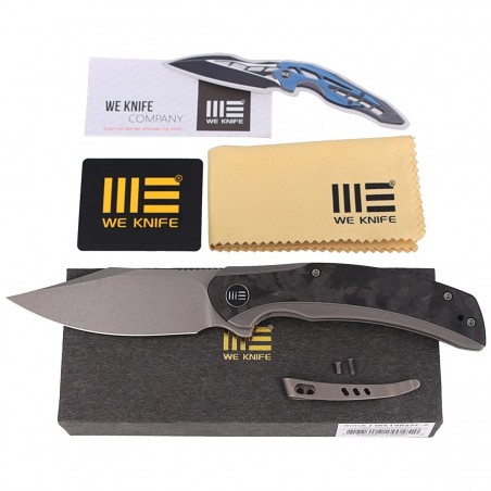 Nóż WE Knife Snick Gray Titanium / Marble Carbon Fiber, Gray Stonewashed (WE19022F-2)