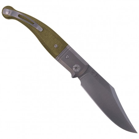 Nóż LionSteel Gitano Green Canvas, Satin Blade (GT01 CVG)