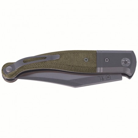 Nóż LionSteel Gitano Green Canvas, Satin Blade (GT01 CVG)