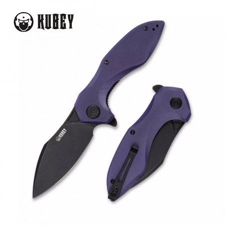 Nóż Kubey Knife Noble, Purple G10, Dark Stonewashed D2 (KU236E)