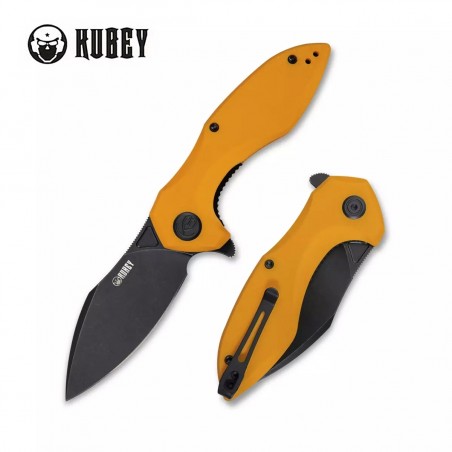Nóż Kubey Knife Noble, Yellow G10, Dark Stonewashed D2 (KU236D)