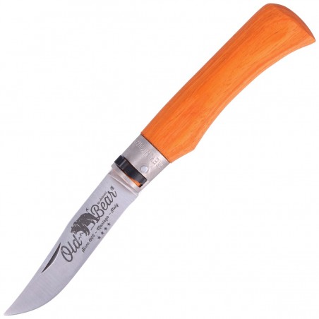 Nóż Antonini Old Bear Laminated Orange Wood, Satin Stainless (9307/21_MOK)