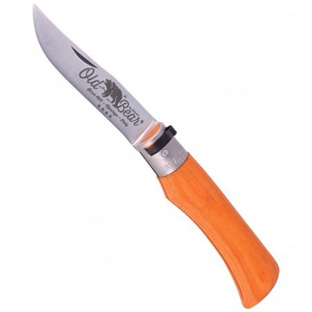 Nóż Antonini Old Bear Laminated Orange Wood, Satin Stainless (9307/21_MOK)
