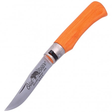 Nóż Antonini Old Bear Laminated Orange Wood, Satin Stainless (9307/21_MOK)