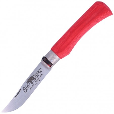 Nóż Antonini Old Bear Laminated Red, Satin Stainless (9307/23_MRK)