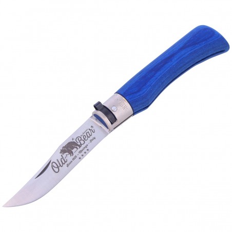 Nóż Antonini Old Bear Laminated Blue Wood, Satin Stainless (9307/21_MBK)