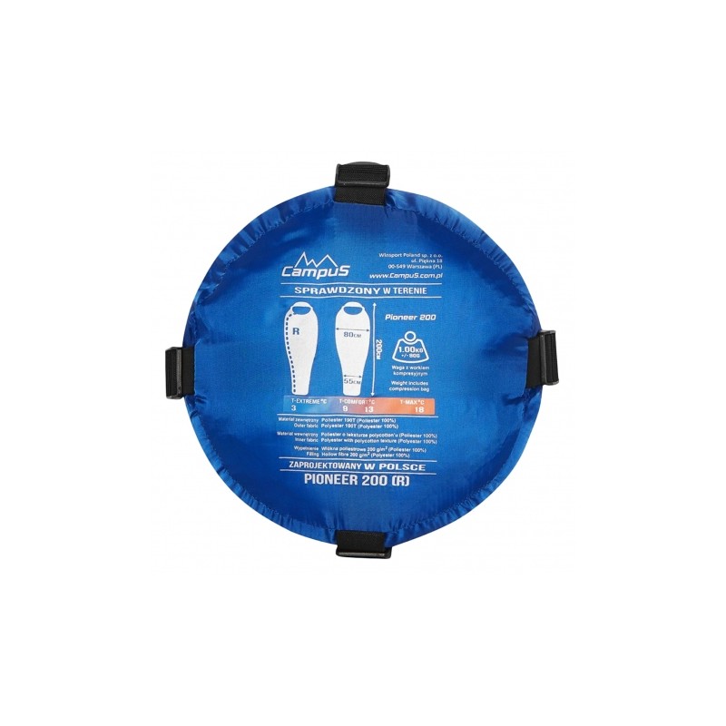   Śpiwór Campus PIONEER 200 ciemnoniebieski dla leworęcznych - 8 - Śpiwory