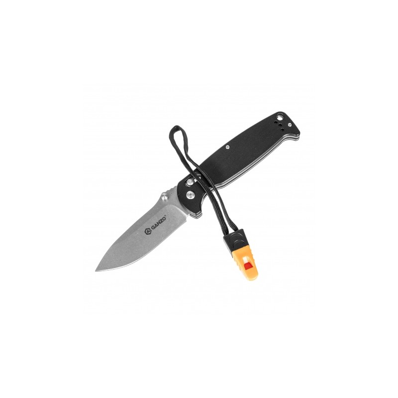   Nóż składany Ganzo G7412-BK-WS z gwizdkiem - 5 - Noże składane