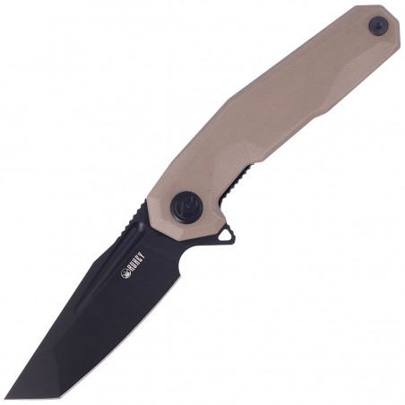Nóż Kubey Carve Tan G10, Black Coated D2 (KB237C)