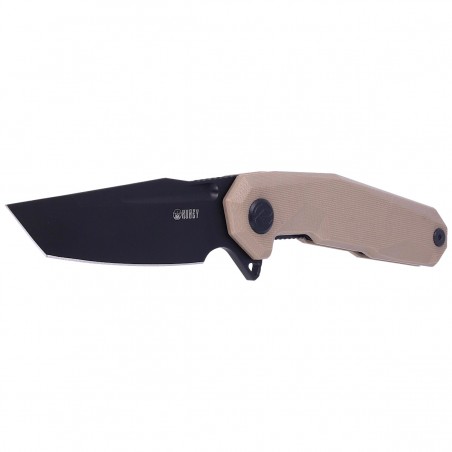 Nóż Kubey Carve Tan G10, Black Coated D2 (KB237C)