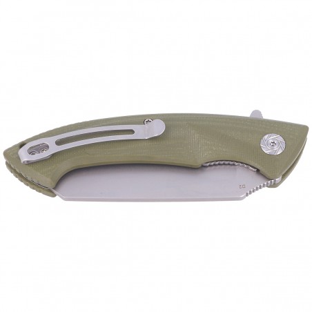 Nóż Kubey Knife Anteater, OD Green G10, Sandblast D2 (KU212B)