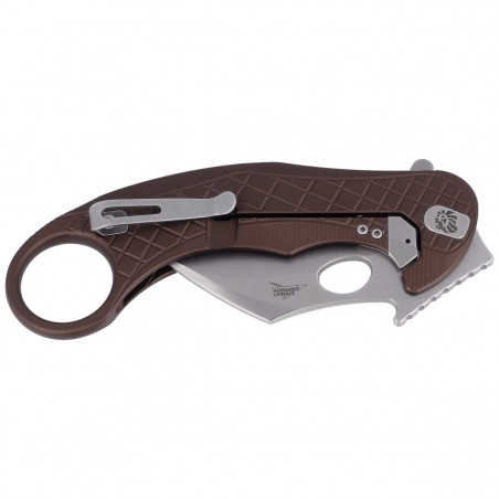 Nóż LionSteel L.E.One Karambit Brown Aluminium, Stone Washed MagnaCut by Emerson Design (LE1 A ES)