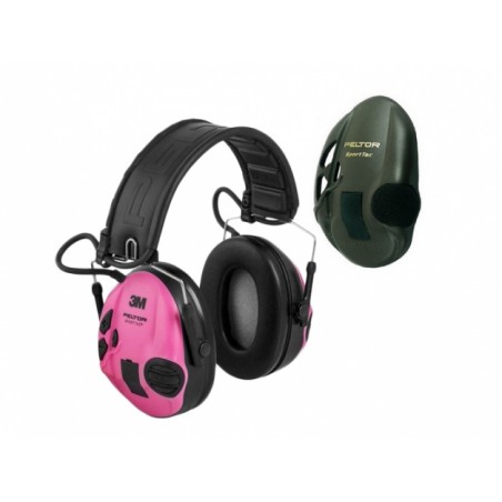   Ochronniki słuchu Peltor SportTac aktywne, zielono-różowe - 2 - Ochrona i BHP
