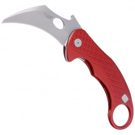 Nóż LionSteel L.E.One Karambit Red Aluminium, Stone Washed MagnaCut by Emerson Design (LE1 A RS)