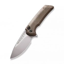 Nóż WE Knife Mini Malice Bronze Titanium, Silver Bead Blasted CPM 20CV by Ferrum Forge (WE054BL-4)