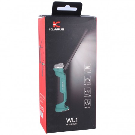 Latarka warsztatowa Klarus 550lm, 2000mAh, Working Light White/Red LED (WL1)