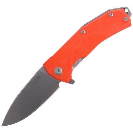 Nóż LionSteel KUR G10 Orange, Stone Washed Blade (KUR OR)