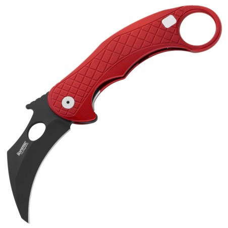 Nóż LionSteel L.E.One Karambit Red Aluminium, Chemical Black MagnaCut by Emerson Design (LE1 A RB)