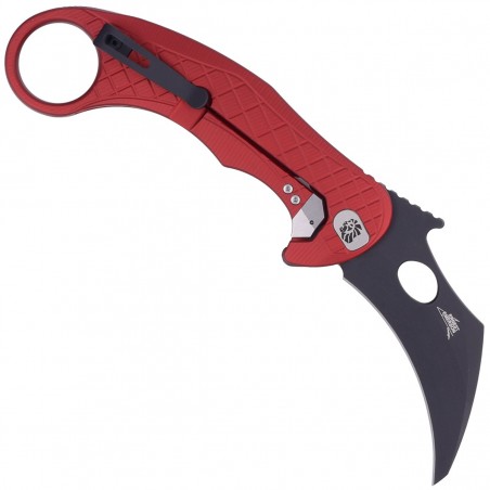 Nóż LionSteel L.E.One Karambit Red Aluminium, Chemical Black MagnaCut by Emerson Design (LE1 A RB)