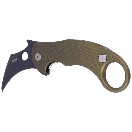 Nóż LionSteel L.E.One Karambit Green Aluminium, Chemical Black MagnaCut by Emerson Design (LE1 A GB)