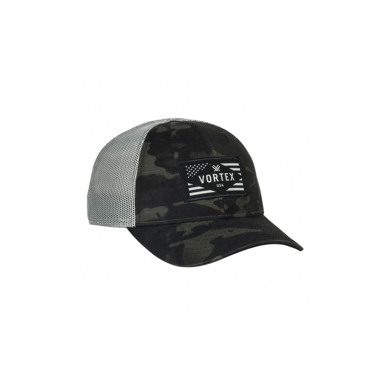   Czapka z daszkiem męska Vortex Rank and File czarny kamuflaż - 1 - Czapki