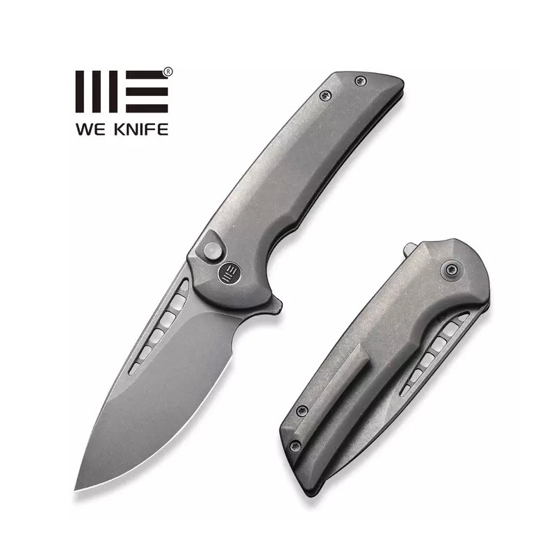Nóż WE Knife Mini Malice Gray Titanium, Gray Stonewash CPM 20CV by Ferrum Forge (WE054BL-2)