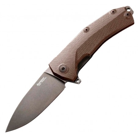 Nóż LionSteel KUR G10 Brown, Black Stone Washed (KUR BBR)