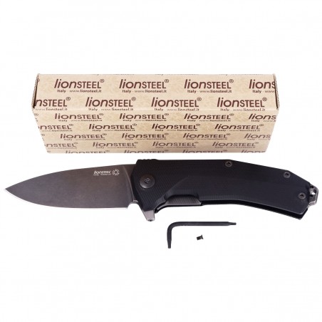 Nóż LionSteel KUR Black G10, Black Stonewashed Sleipner by Molletta (KUR BBK)