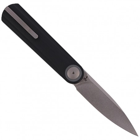 Nóż WE Knife Eidolon Drop Point Black G10, Stonewashed by Justin Lundquist (WE19074A-B)