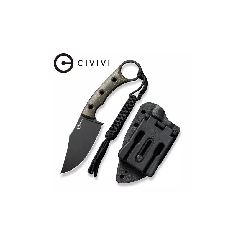 Nóż Civivi Midwatch Green Burlap Micarta, Black Stonewashed N690 (C20059B-3)