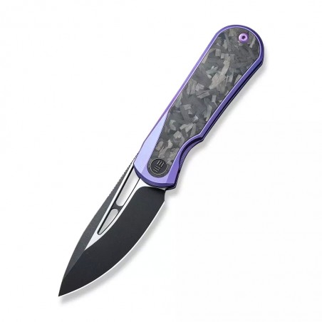 Nóż WE Knife Baloo Purple Titanium / Shredded Carbon Fiber, Black Stonewashed CPM 20CV by Ostap Hel (WE21033-3)