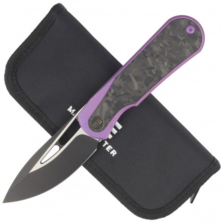 Nóż WE Knife Baloo Purple Titanium / Shredded Carbon Fiber, Black Stonewashed CPM 20CV by Ostap Hel (WE21033-3)