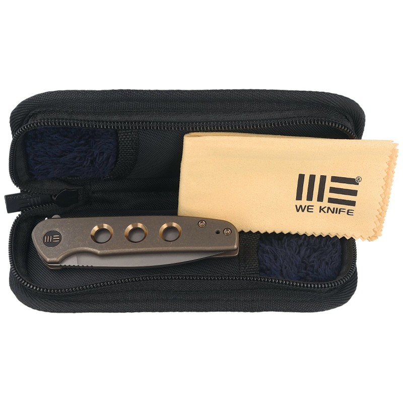 Nóż WE Knife Shakan LE No 176/210 Bronze Titanium, Gray Stonewashed CPM 20CV (WE20052B-2)
