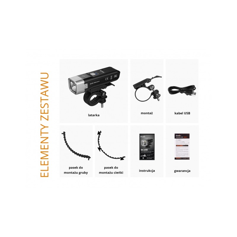   Latarka diodowa Fenix BC25R - rowerowa - 17 - Latarki i zasilanie