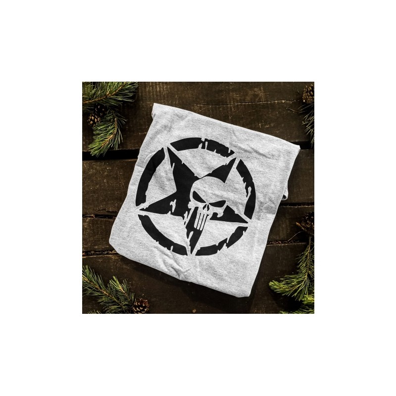   Koszulka męska TigerWood Military Punisher szara - 3 - Koszulki i koszule