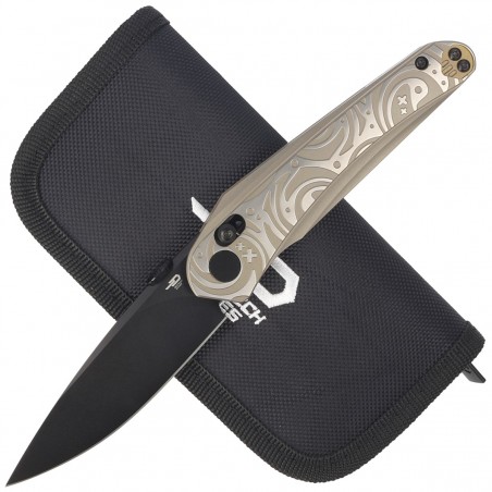 Nóż Bestech Mothus Light Bronze Titanium, Black PVD M390 by Kombou (BT2206C) Nóż Bestech Mothus Light Bronze Titanium, Black PVD M390 by Kombou (BT2206C)