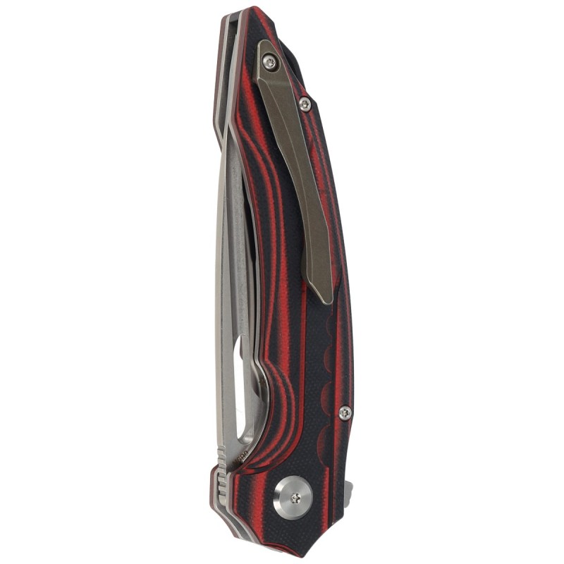 Nóż Bestech Ornetta Carbon Fiber / Red G10, Stonewash / Satin N690 by Kombou (BL02B)
