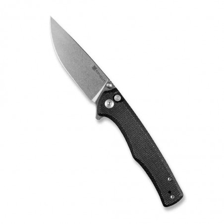 Nóż Sencut Crowley Black Micarta, Stonewashed D2 (S21012-2)