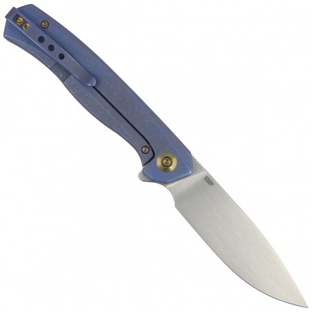 Nóż WE Knife Seer LE No 576/610 Blue Titanium, Rubber Silver CPM 20CV (WE20015-2)