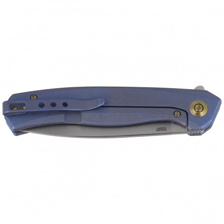 Nóż WE Knife Seer LE No 576/610 Blue Titanium, Rubber Silver CPM 20CV (WE20015-2)