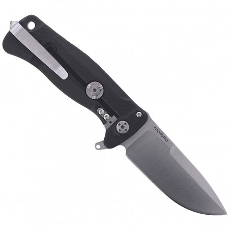 Nóż LionSteel SR22A Black Aluminum, Satin Sleipner by Molletta (SR22A BS)