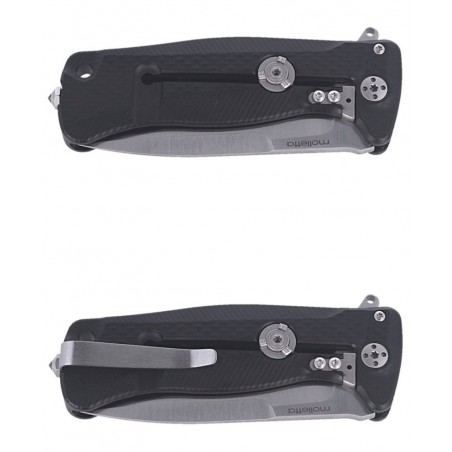 Nóż LionSteel SR22A Black Aluminum, Satin Sleipner by Molletta (SR22A BS)