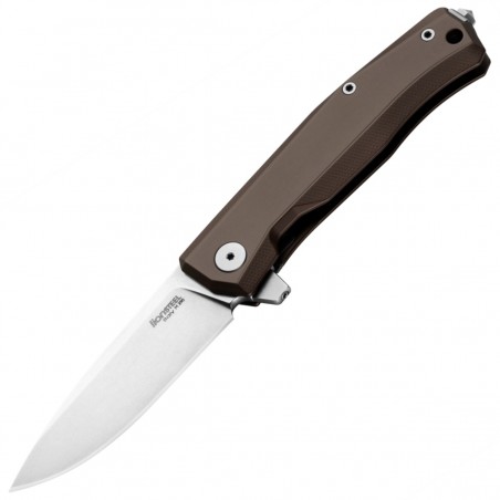 Nóż LionSteel Myto Earth Brown Aluminium, Stone Washed M390 by Molletta (MT01A ES)