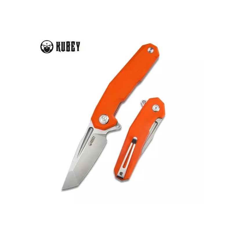 Nóż Kubey Knife Carve Orange G10, Bead Blasted AUS-10 (KB237I)