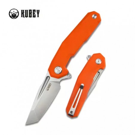 Nóż Kubey Knife Carve Orange G10, Bead Blasted AUS-10 (KB237I)