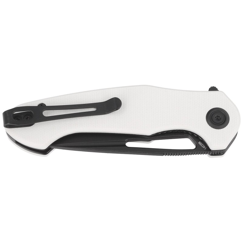 Nóż Kubey Dugu Ivory G10, Black Stonewashed 14C28N (KU210G)